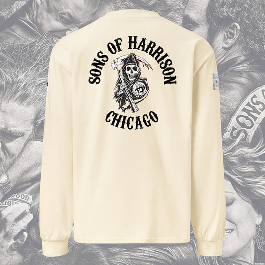 District 011 - Chicago Police 011th District Harrison Sons of Anarchy Heavy Weight Long Sleeve T-Shirt by Alpha Wear