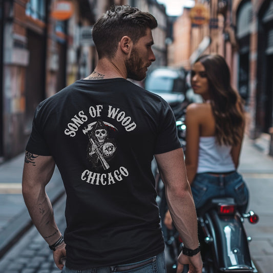 District 013 - Wood: Chicago Police Sons of Anarchy Inspired Tee Shirt