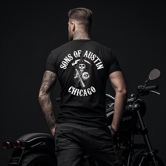 District 015 - Chicago Police 015th District Austin Sons of Anarchy T-Shirt by Alpha Wear