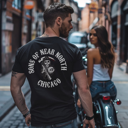 District 018 - Near North: Chicago Police Sons of Anarchy Inspired Tee Shirt