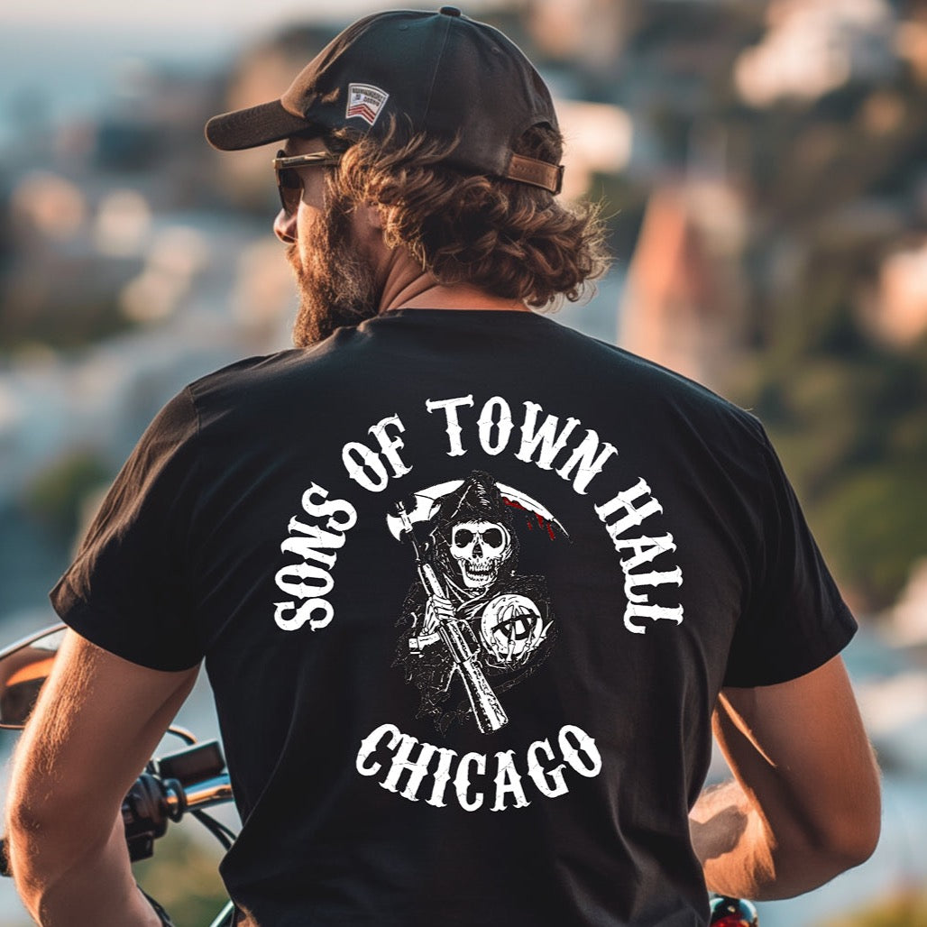 District 019 - Town Hall: Chicago Police Sons of Anarchy Inspired Tee Shirt