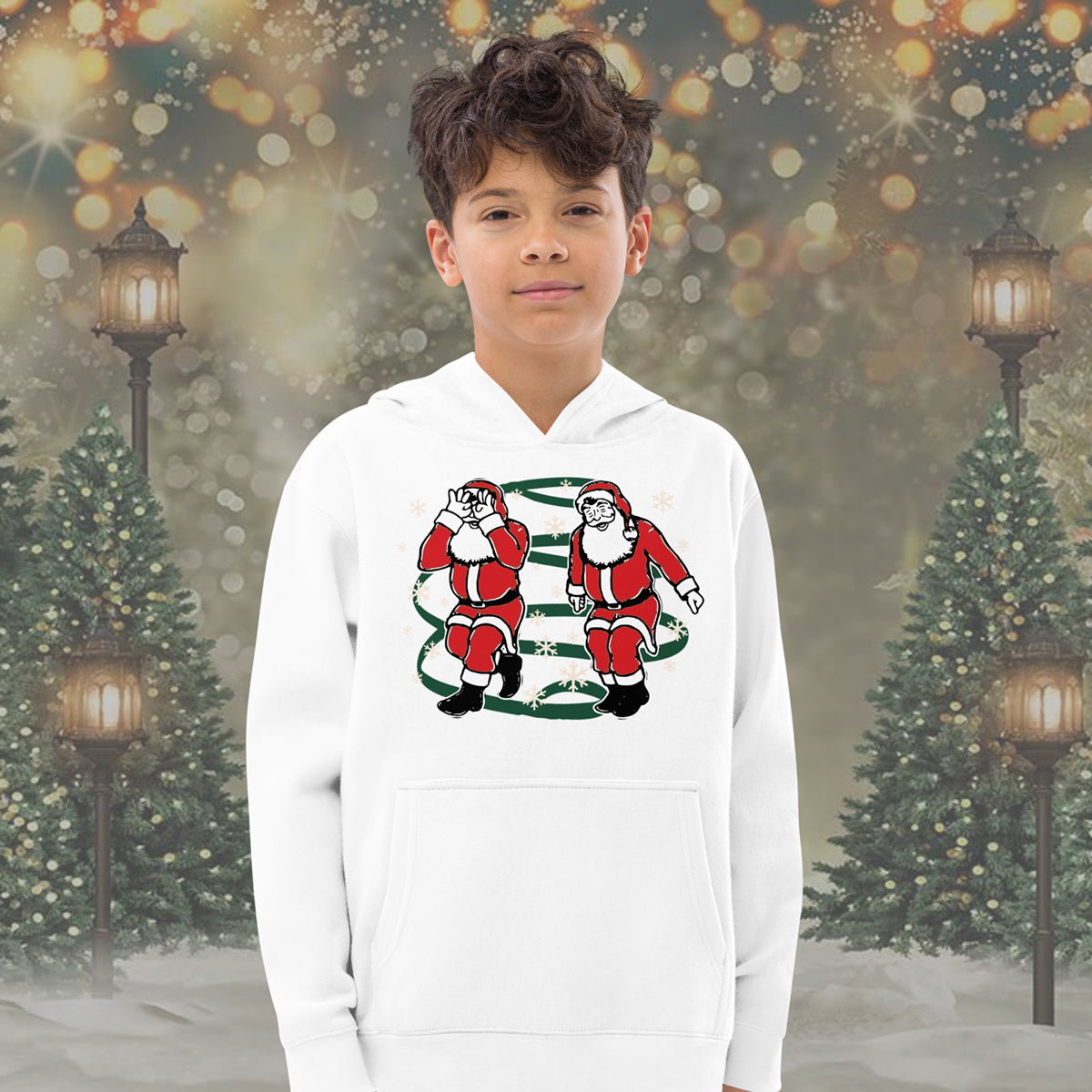 “Griddy Santa” Youth Kidds Hoodie Christmas Holiday by Alpha Wear