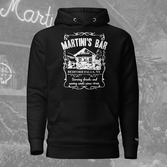 It’s a Wonderful Life “Martini’s Bar” Hoodie Christmas Holiday by Alpha Wear