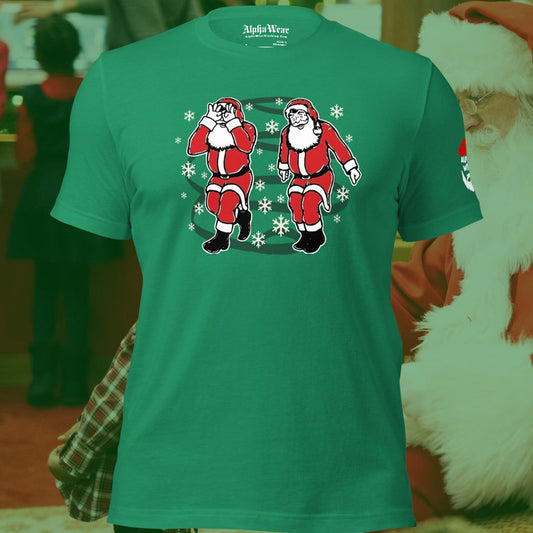 Christmas Holiday “Griddy Santa” T-Shirt by Alpha Wear