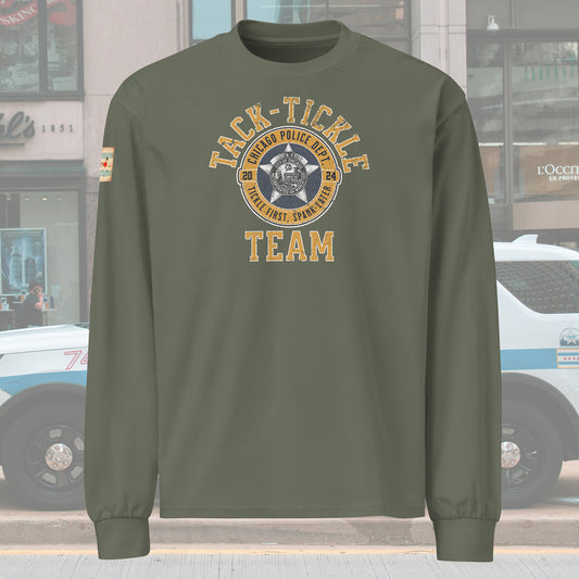 "Tack-Tickle Team" Chicago Police Heavy Weight Long Sleeve T-Shirt by Alpha Wear