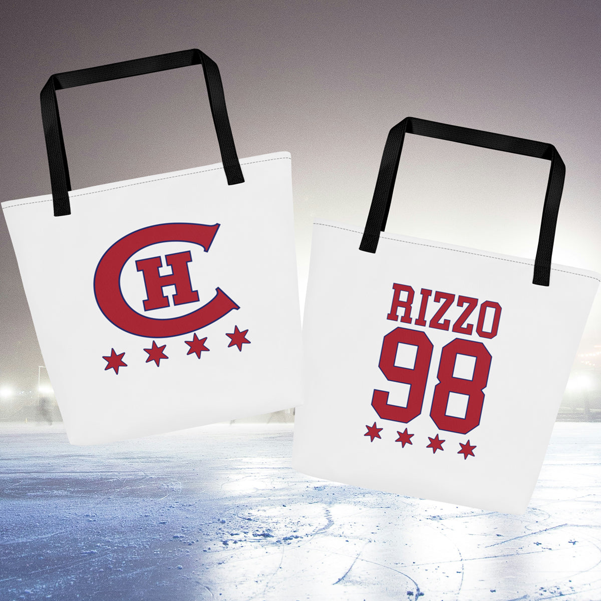 Chicago Hockey Club Old Time Hockey Tote Bag by Alpha Hockey Club