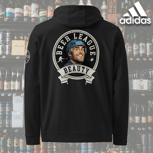 Beer League Beauty Fleece Adidas Hoodie by Alpha Hockey Club