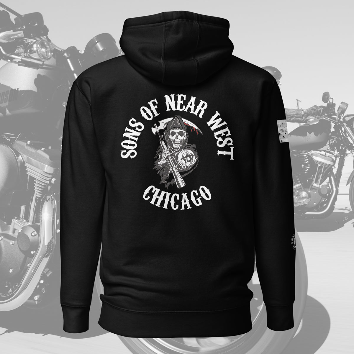 District 012 - Near West: Chicago Police Sons of Anarchy Inspired Hoodie by Alpha Wear