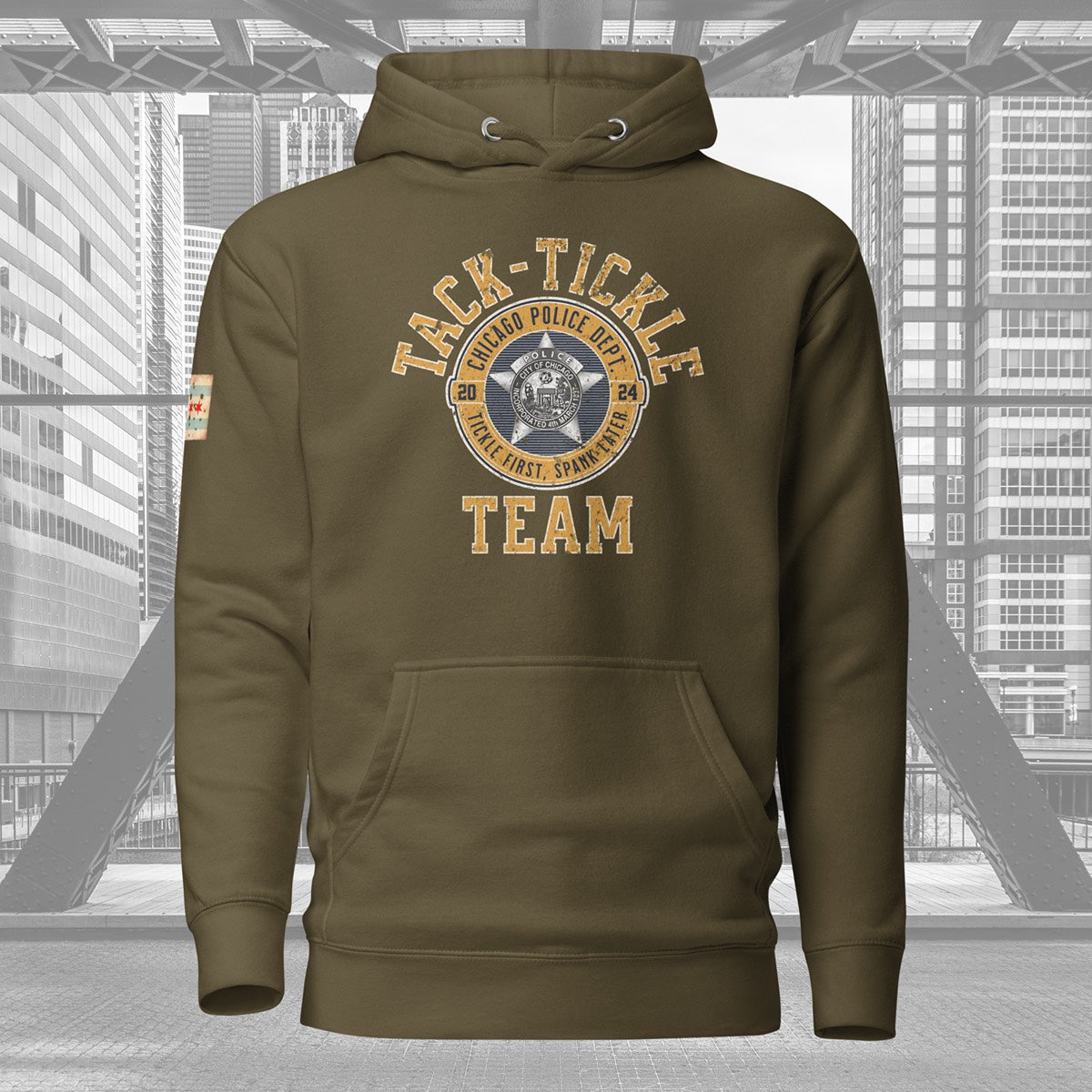 "Tack-Tickle Team" Chicago Police Hoodie by Alpha Wear