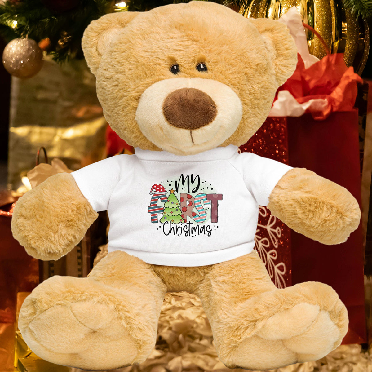 Customizable Teddy Bear Christmas Hanukkah Holiday by Alpha Wear