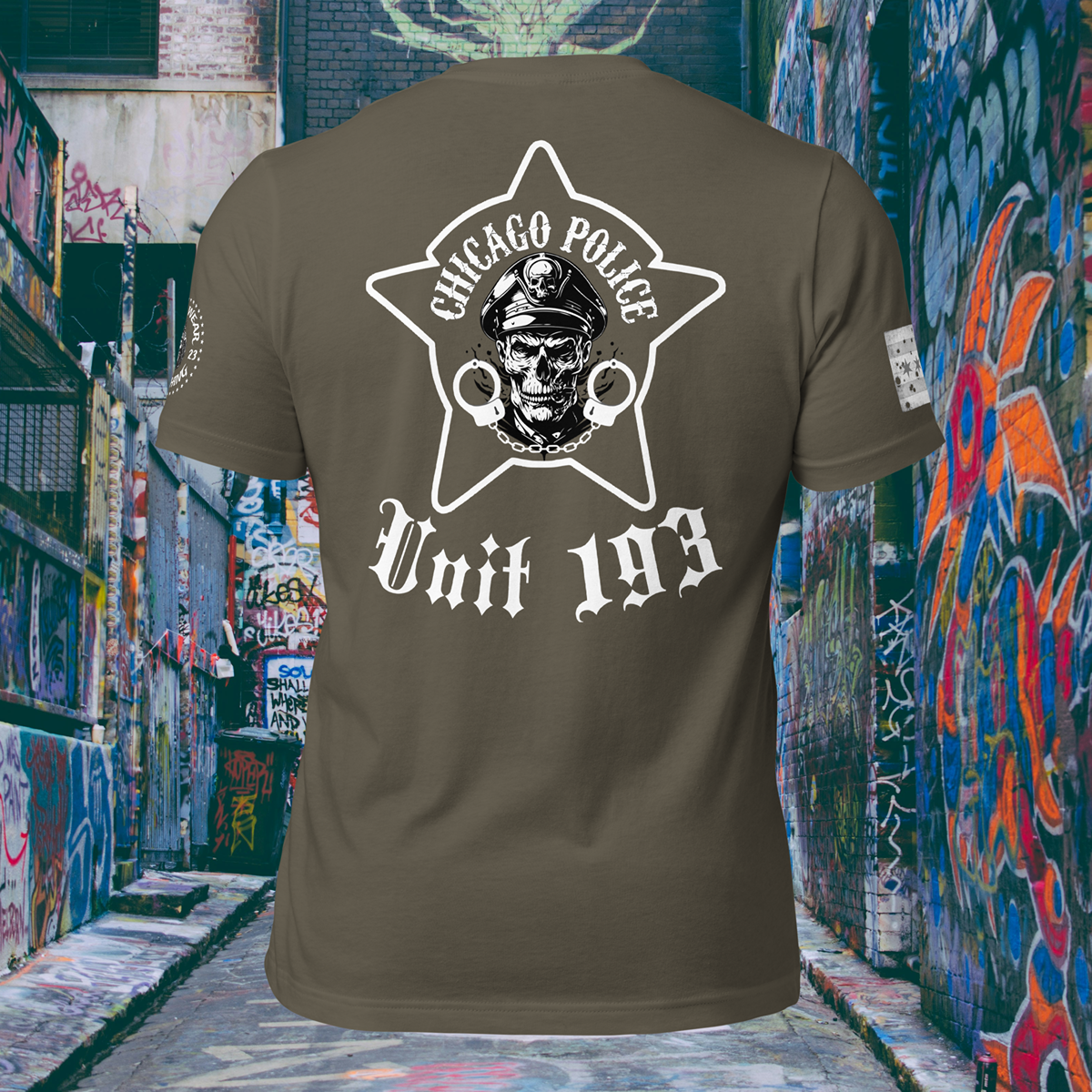 Unit 193 - Chicago Police Department - CPD BCT GID Biker Inspired T-Shirt