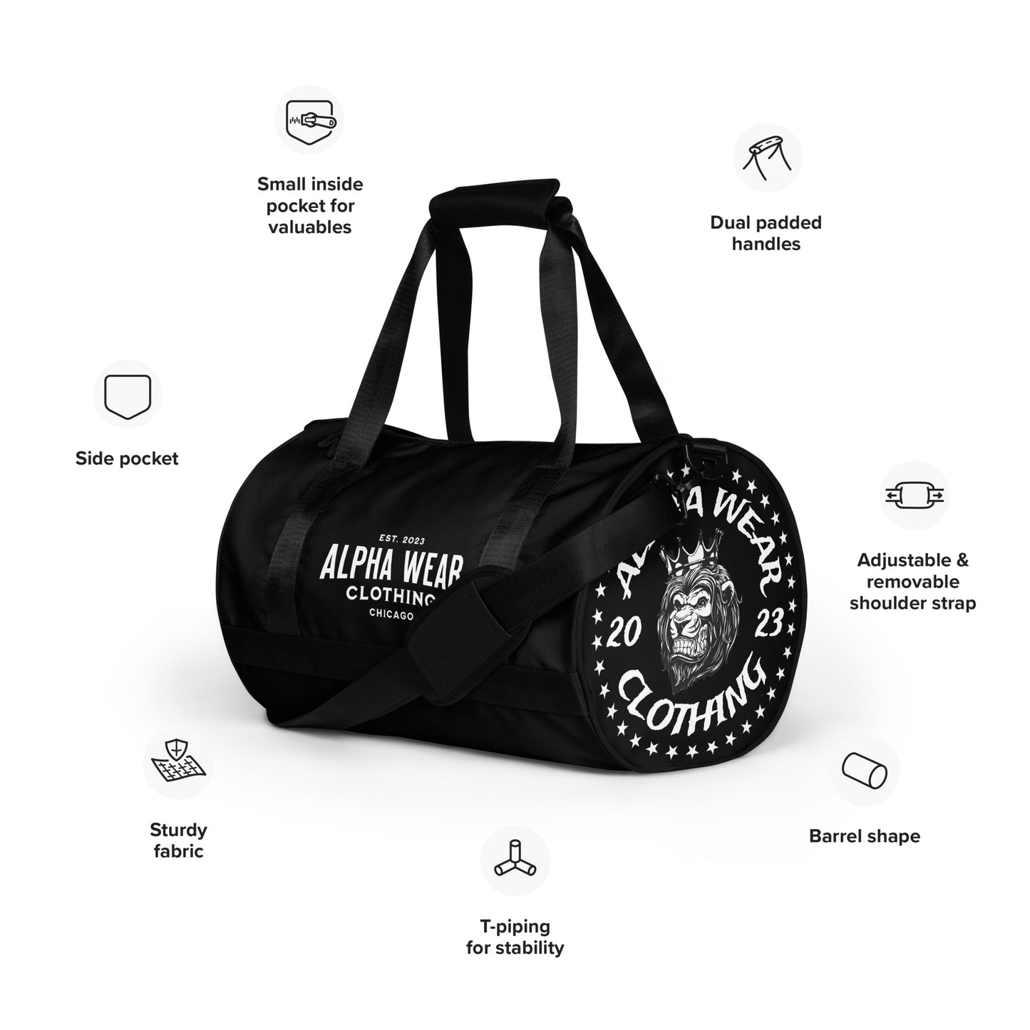 Alpha Wear Clothing Gym Bag - Elevate Your Fitness Journey!