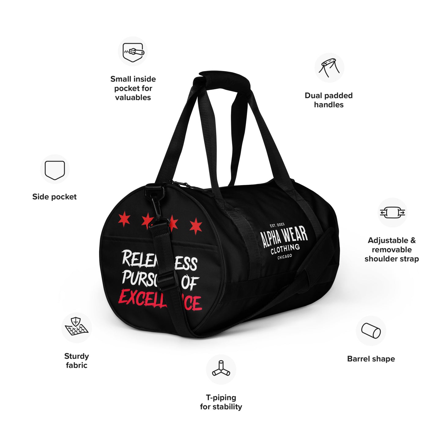 Alpha Wear Clothing Gym Bag - Elevate Your Fitness Journey!