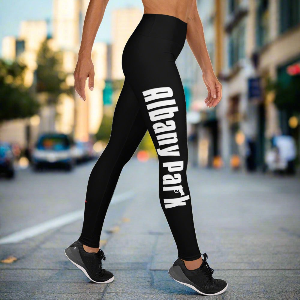 District 017 - Albany Park Chicago Police Sopranos Inspired Yoga Pants