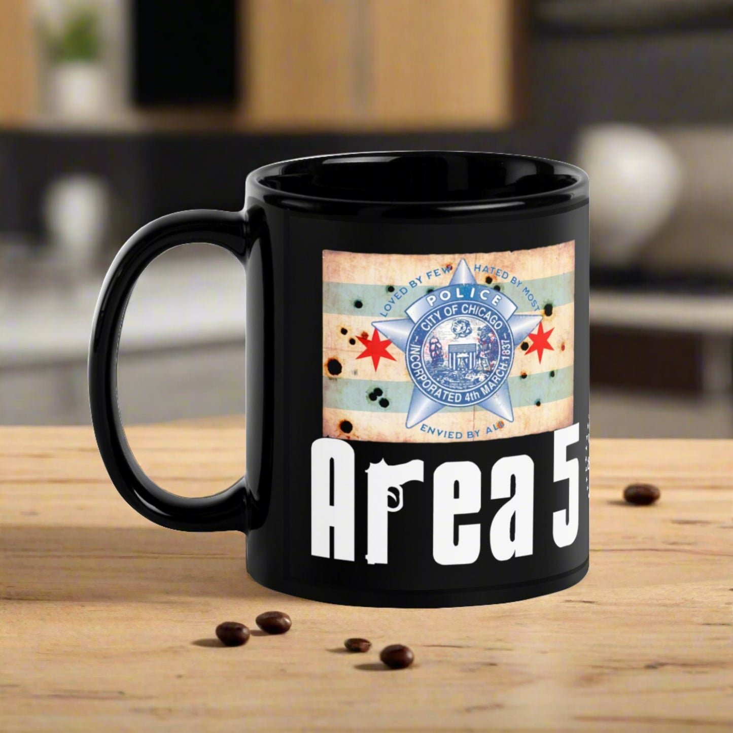 Area 5 Chicago Police Sopranos Inspired Coffee Mug