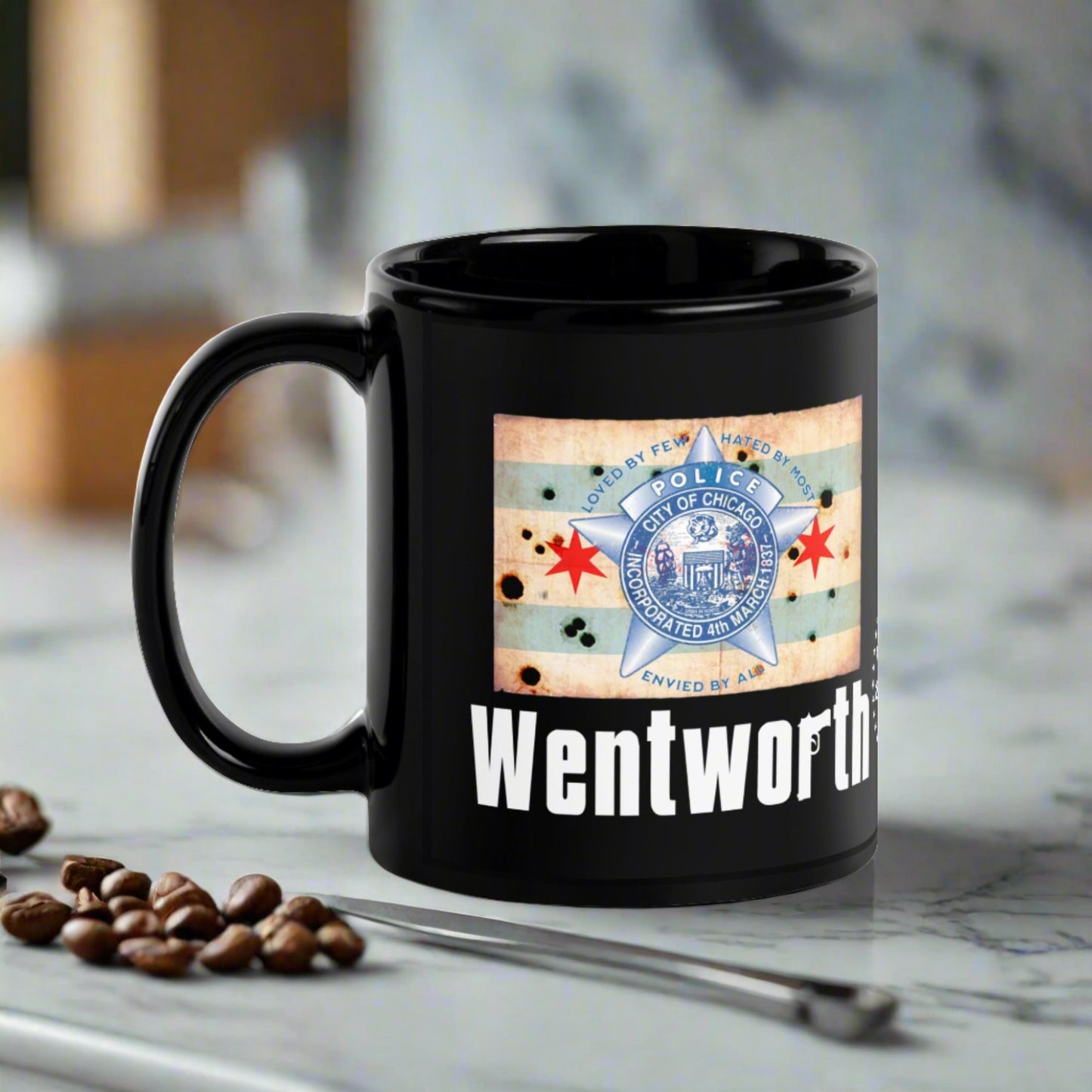 District 002 - Wentworth: Chicago Police Sopranos Inspired Coffee Mug