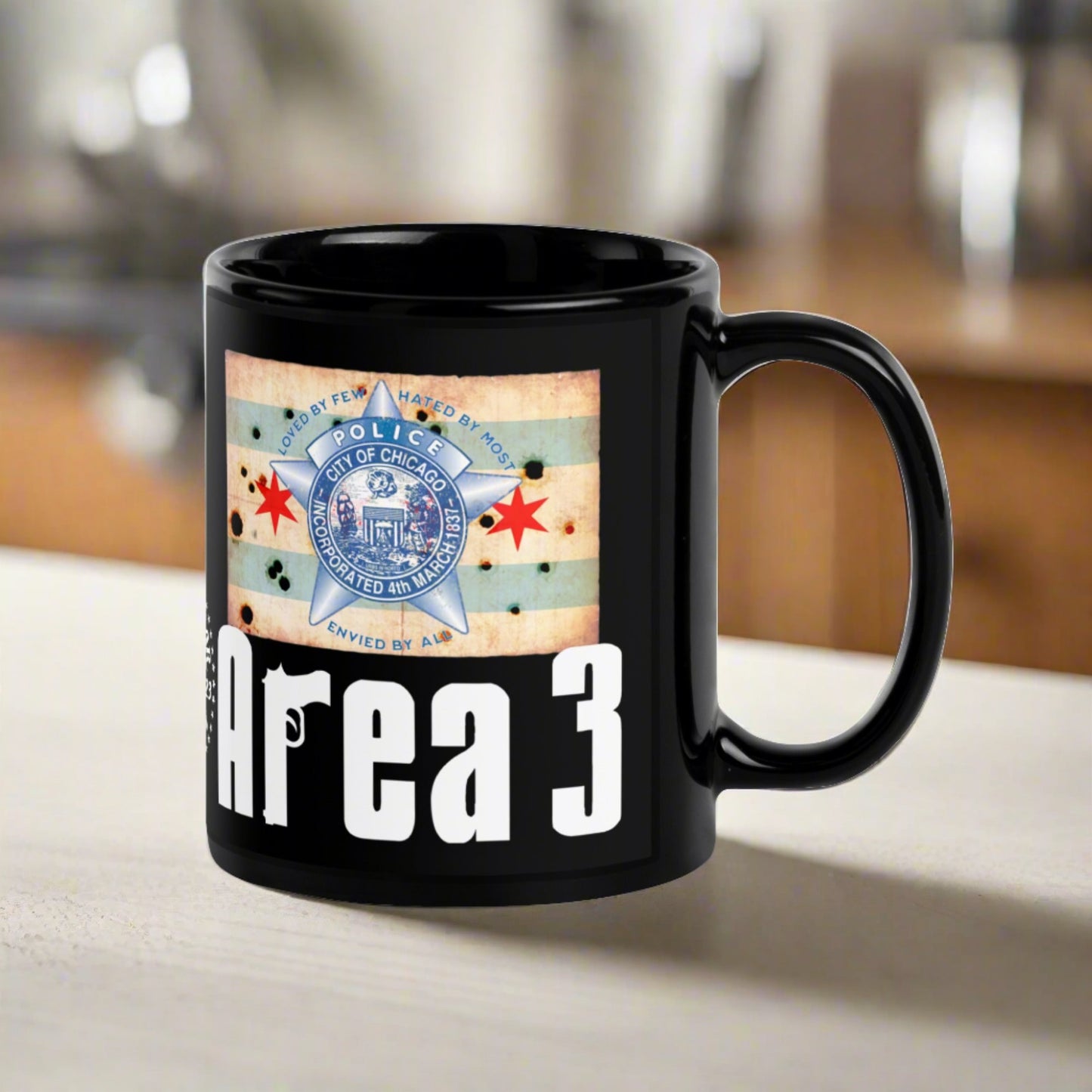 Area 3 Chicago Police Sopranos Inspired Coffee Mug