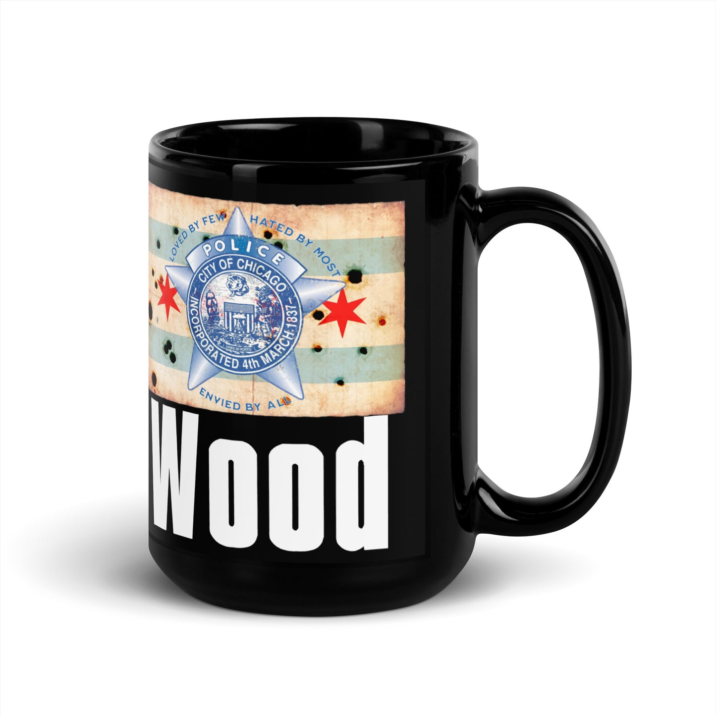 District 013 - Wood: Chicago Police Sopranos Inspired Coffee Mug