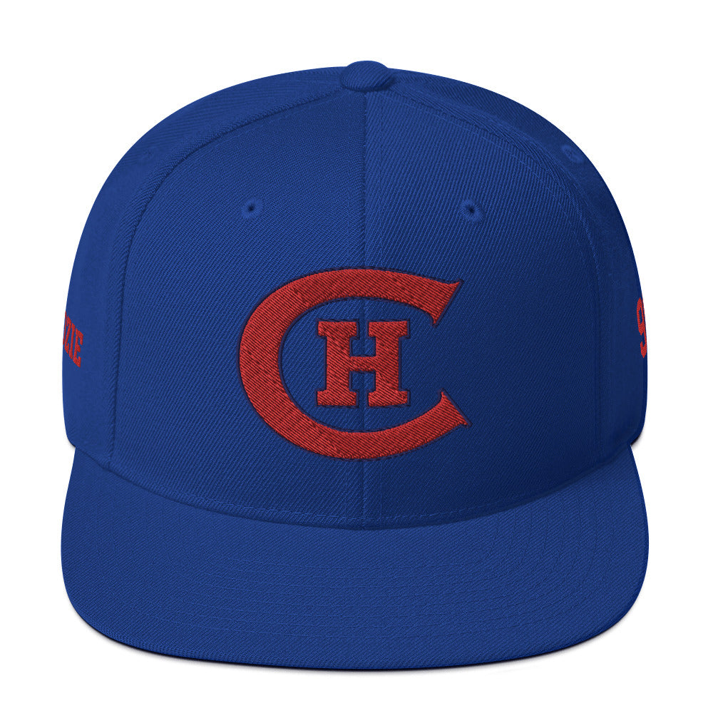 Chicago Hockey Club Old Time Hockey Customizable Snapback Hat by Alpha Hockey Club