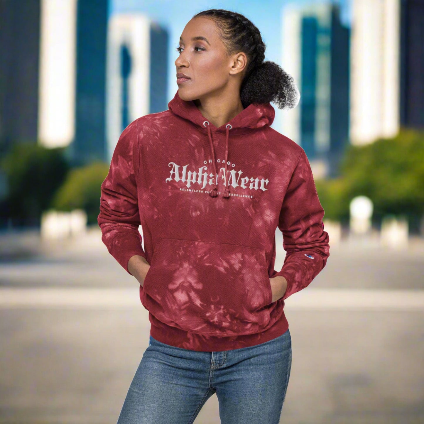 Alpha Wear Original Flagship Logo Champion Heavyweight Hoodie Sweatshirt - Premium Athletic Apparel