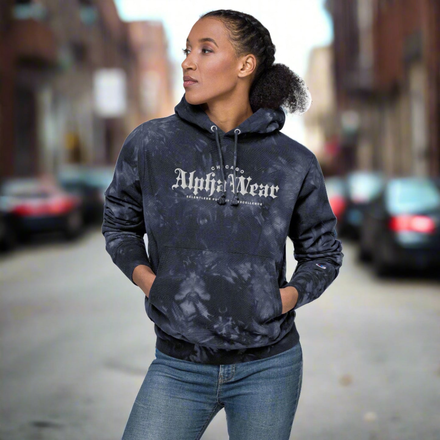 Alpha Wear Original Flagship Logo Champion Heavyweight Hoodie Sweatshirt - Premium Athletic Apparel