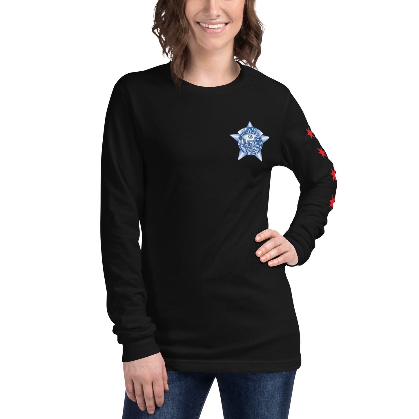 Chicago Police Marquette Ogden District 010 Unisex Long Sleeve Tee | Law Enforcement Apparel