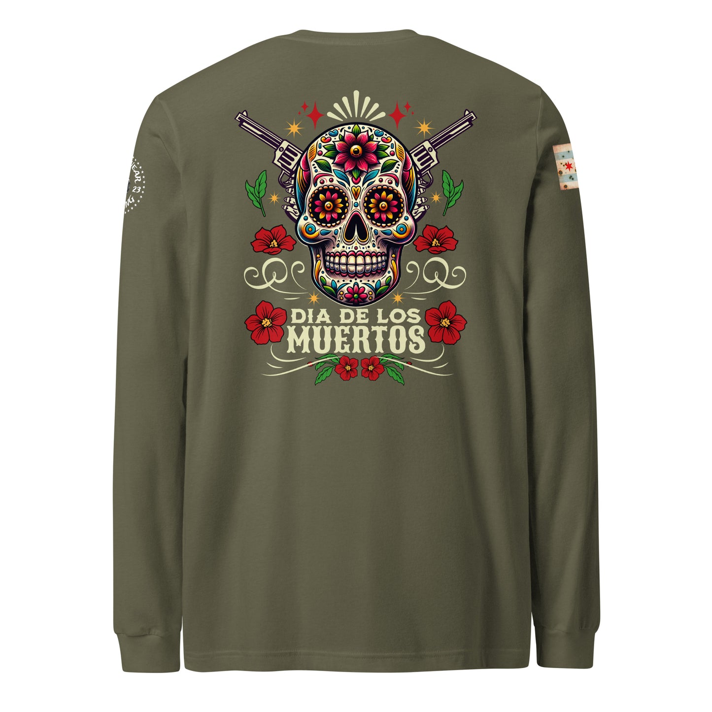 Chicago Police "Dia De Los Muertos" Long Sleeve T-Shirt by Alpha Wear