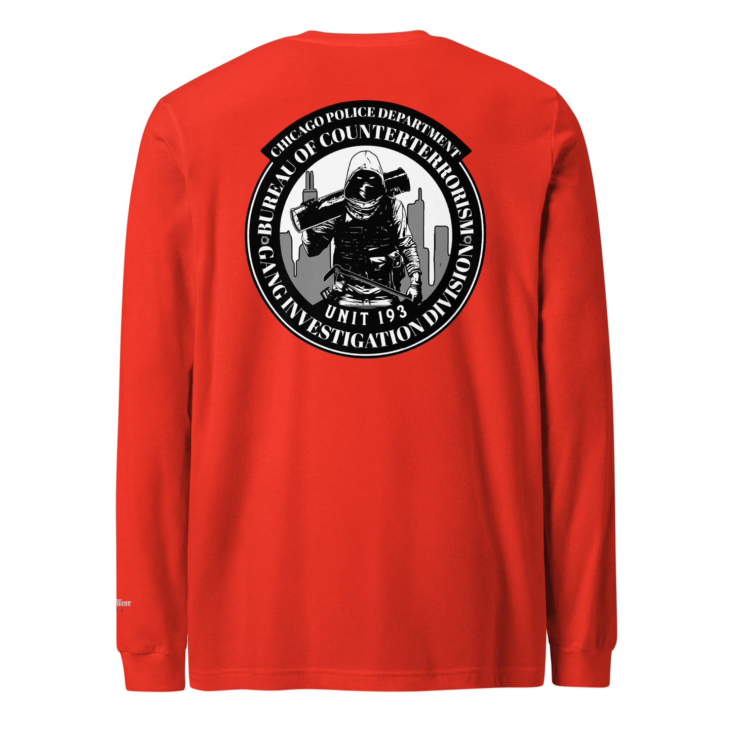 Unit 193 - Chicago Police Department - CPD BCT GID Long Sleeve T-Shirt (Back Image)