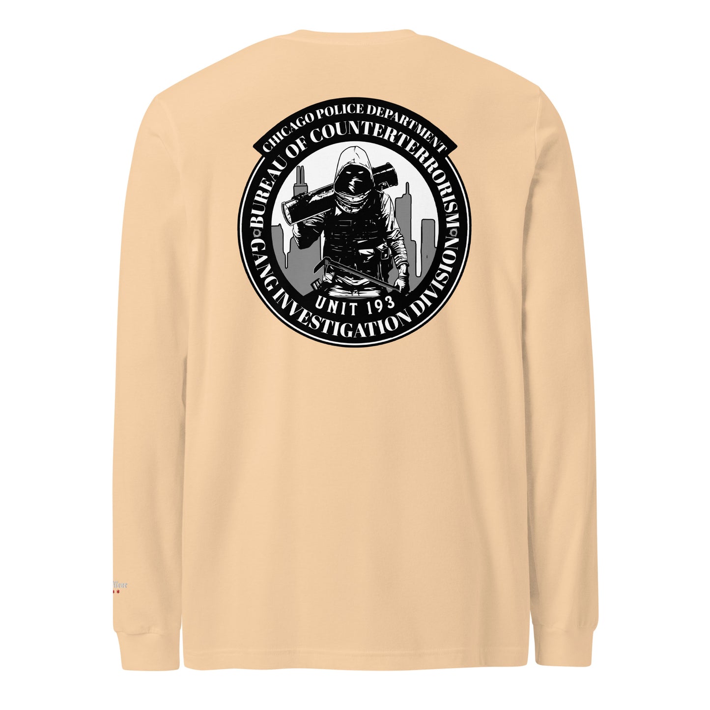 Unit 193 - Chicago Police Department - CPD BCT GID Long Sleeve T-Shirt (Back Image)