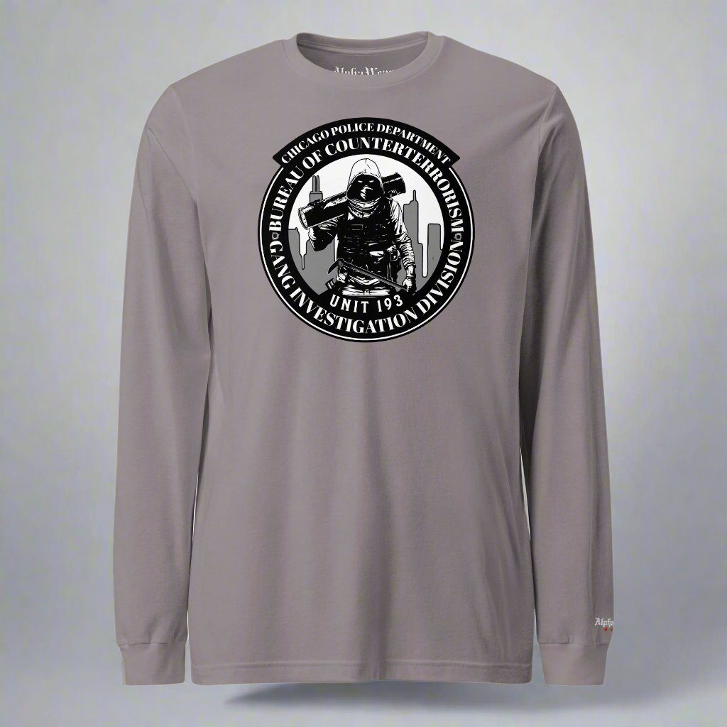 Unit 193 - Chicago Police Department - CPD BCT GID Long Sleeve T-Shirt (Front Image)