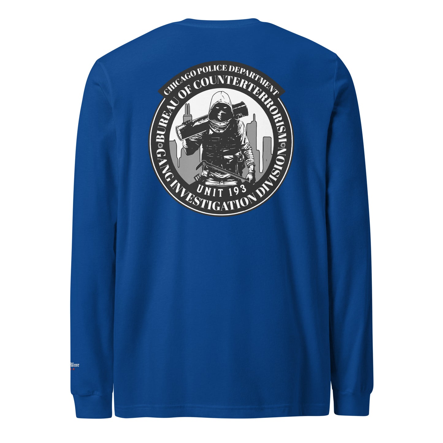 Unit 193 - Chicago Police Department - CPD BCT GID Long Sleeve T-Shirt (Back Image)