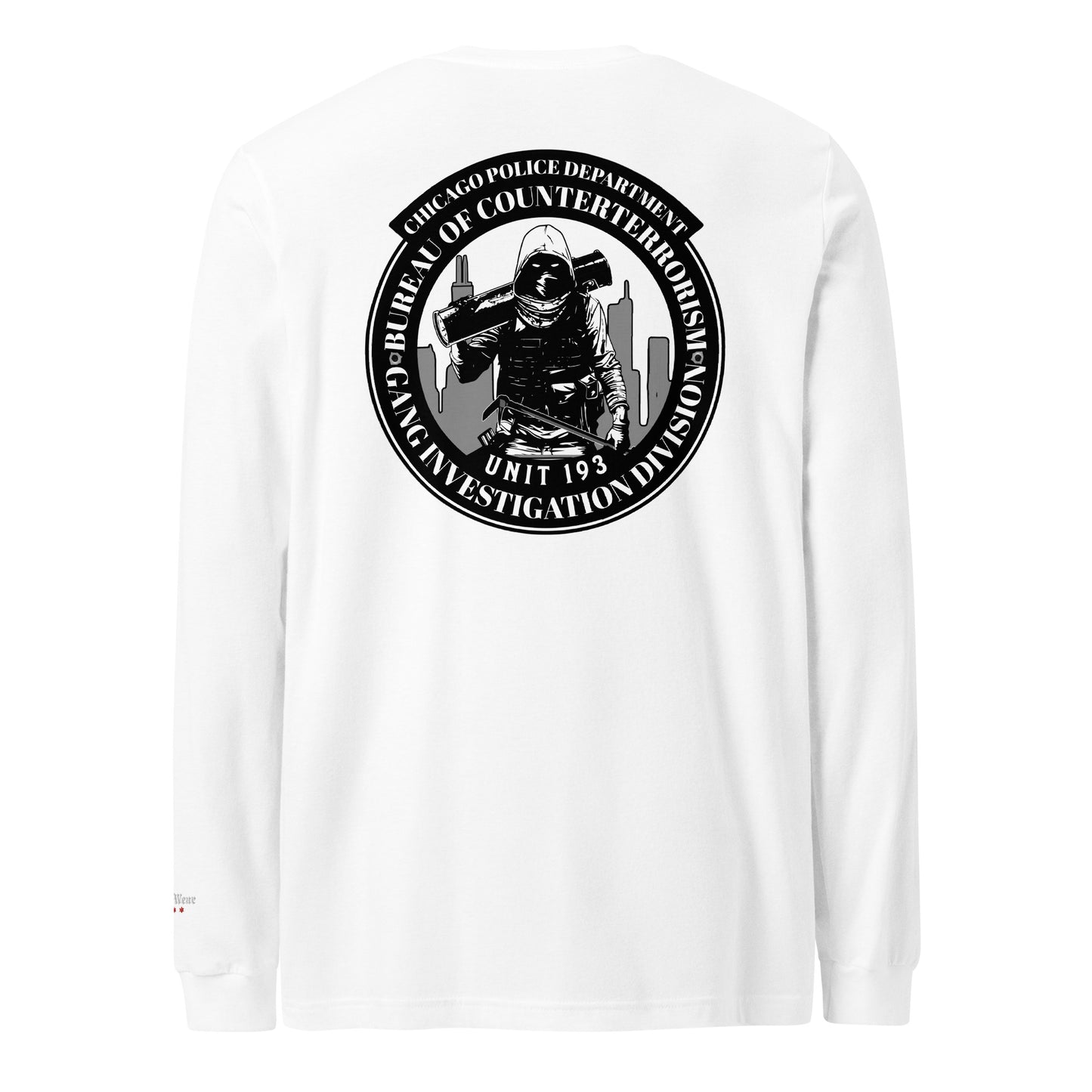 Unit 193 - Chicago Police Department - CPD BCT GID Long Sleeve T-Shirt (Back Image)