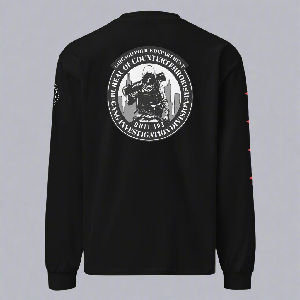 Unit 193 - Chicago Police Department - CPD BCT GID Heavy Weight Long Sleeve T-Shirt (Back Image)