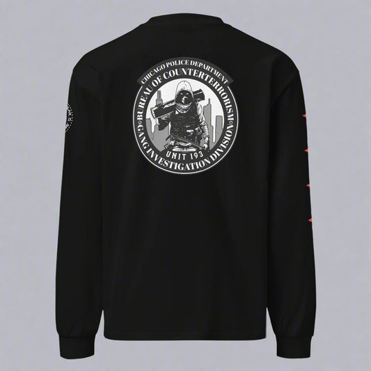 Unit 193 - Chicago Police Department - CPD BCT GID Heavy Weight Long Sleeve T-Shirt (Back Image)