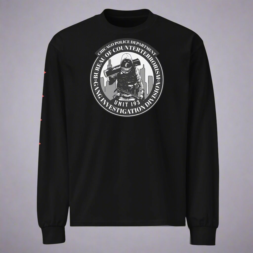 Unit 193 - Chicago Police Department - CPD BCT GID Heavy Weight Long Sleeve T-Shirt (Front Image)