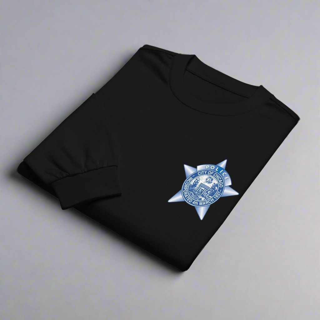 District 012 - Near West: Chicago Police Sopranos Inspired Heavy Weight Long Sleeve T-Shirt by Alpha Wear