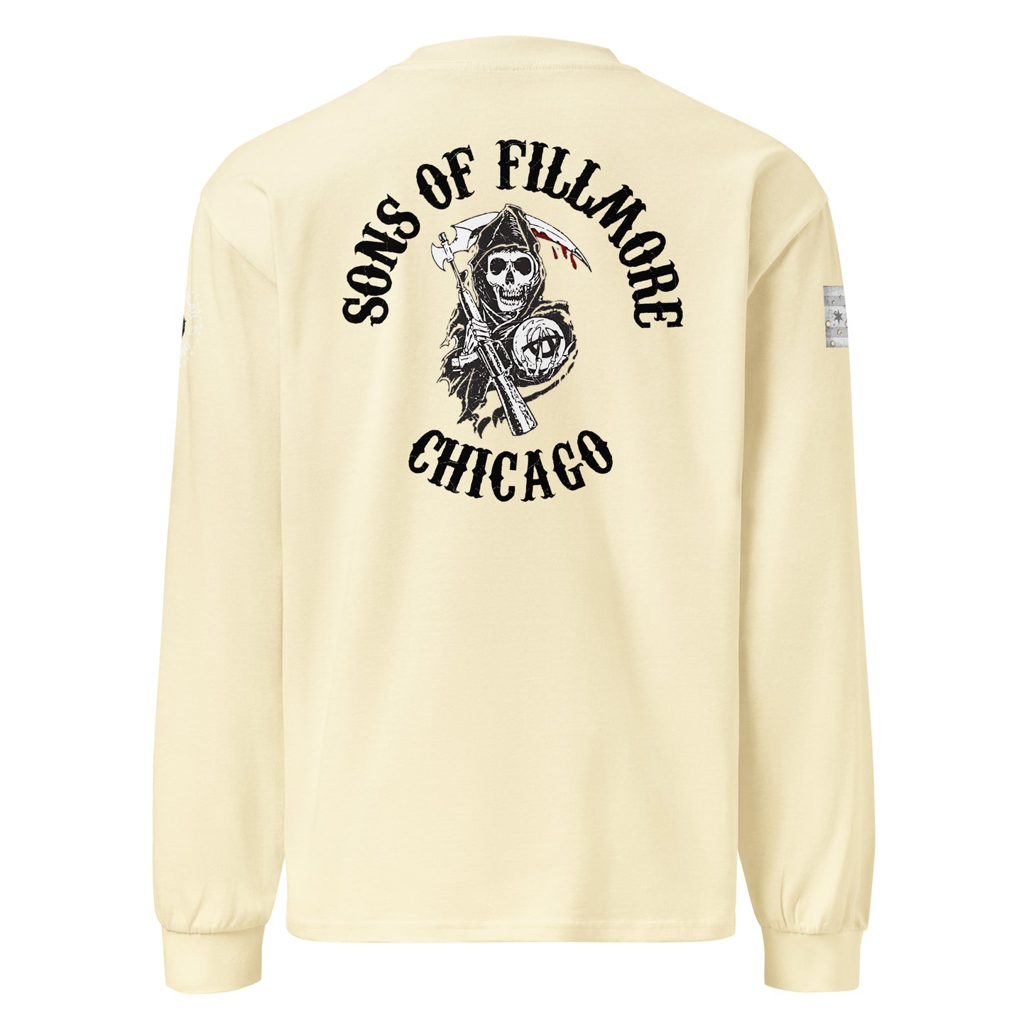 District 011 - Chicago Police 011th District Fillmore Sons of Anarchy Heavy Weight Long Sleeve T-Shirt by Alpha Wear