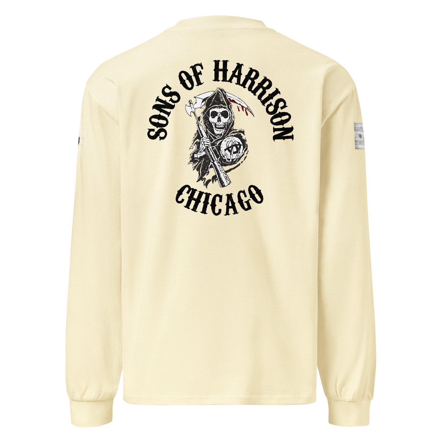 District 011 - Chicago Police 011th District Harrison Sons of Anarchy Heavy Weight Long Sleeve T-Shirt by Alpha Wear