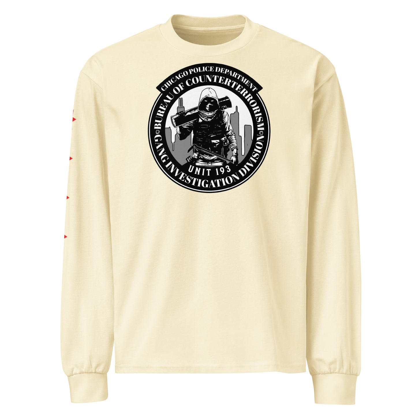 Unit 193 - Chicago Police Department - CPD BCT GID Heavy Weight Long Sleeve T-Shirt (Front Image)