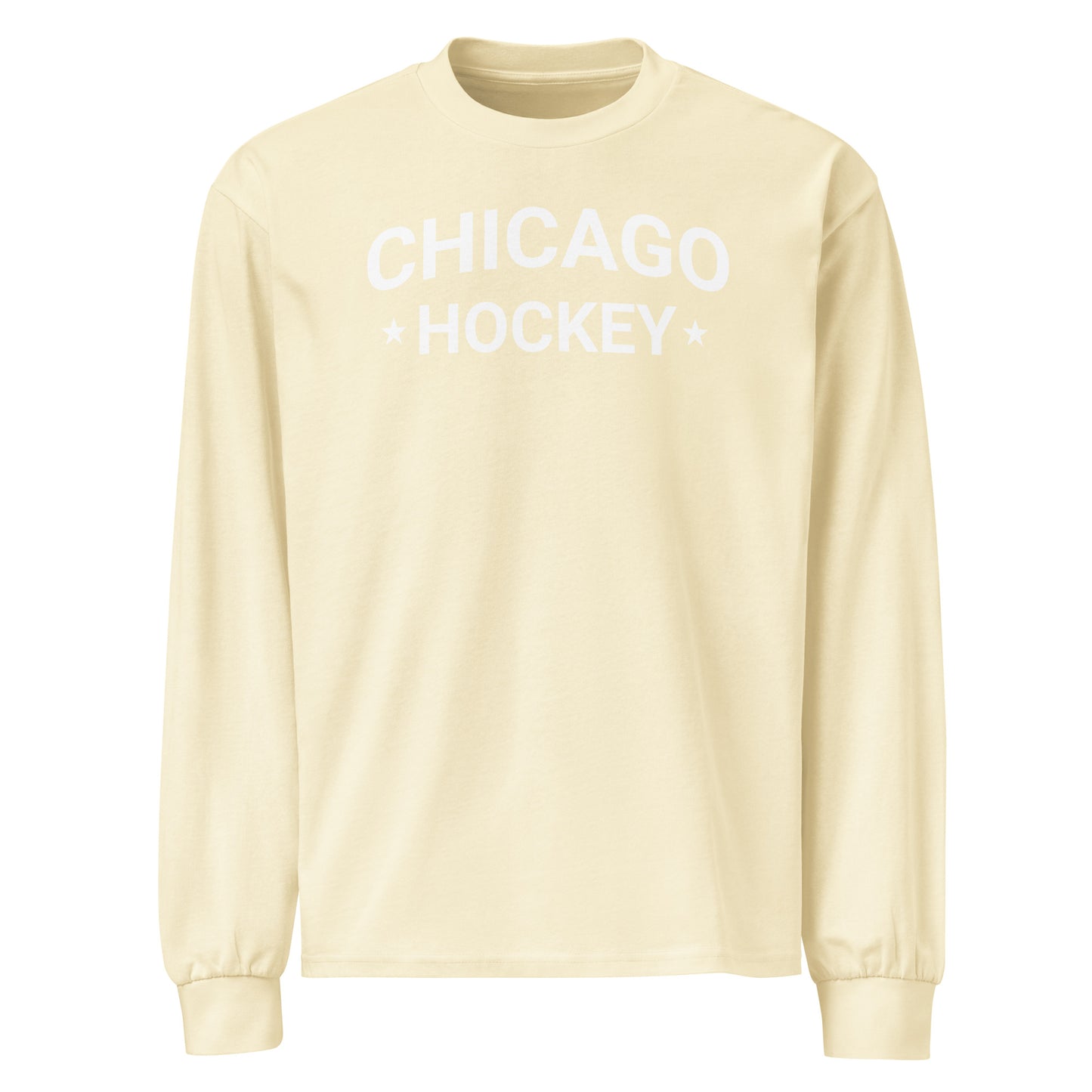 Chicago Hockey Basic Crewneck Heavy Weight Long Sleeve T-Shirt by Alpha Hockey Club