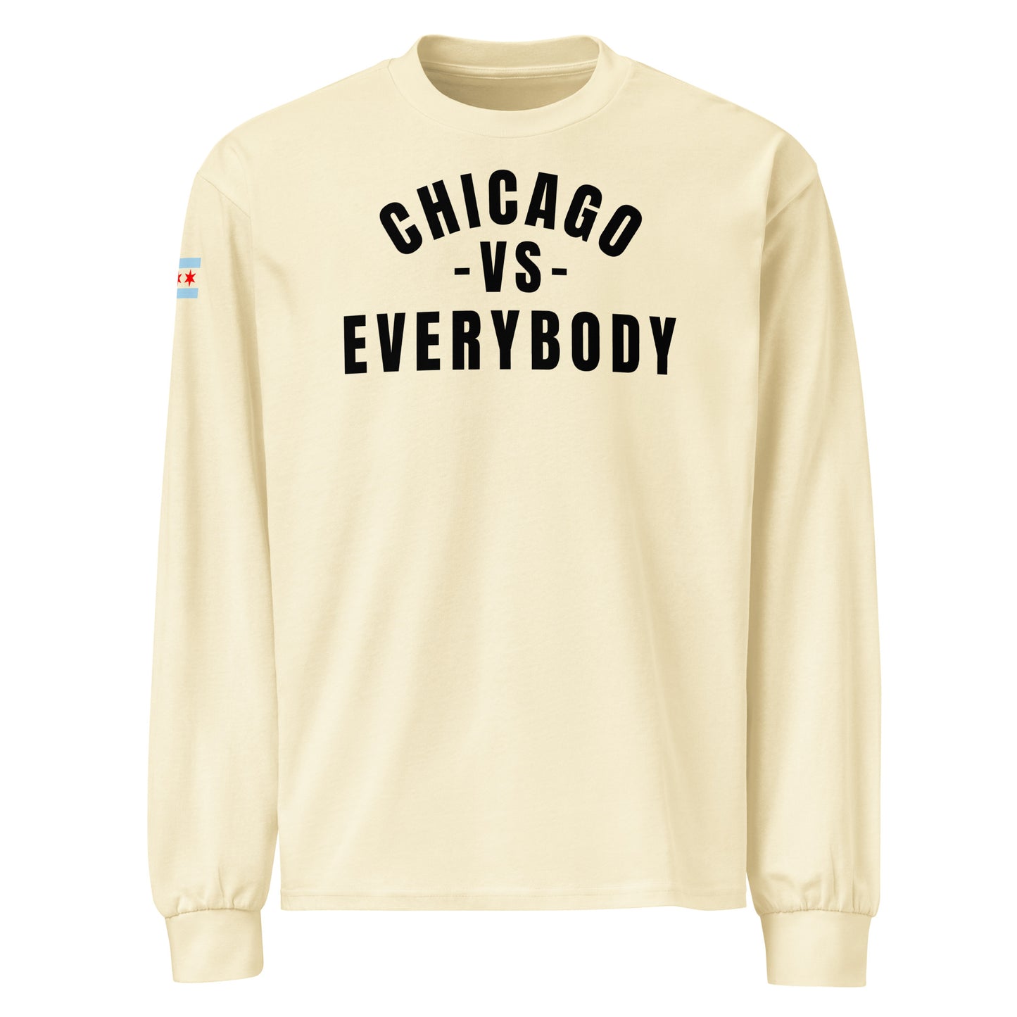 "Chicago Vs Everybody" Heavy Weight Long Sleeve T-Shirt by Alpha Wear