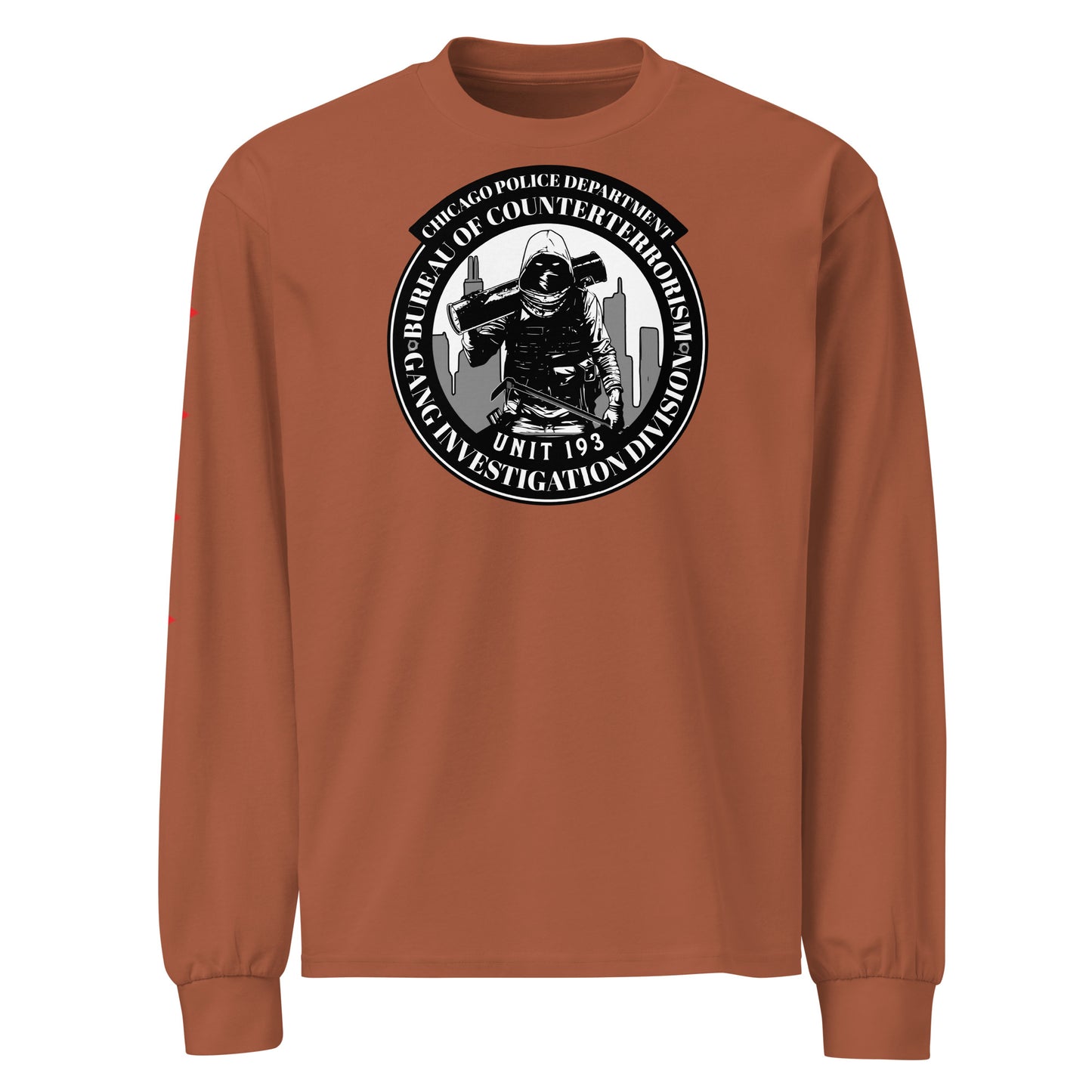 Unit 193 - Chicago Police Department - CPD BCT GID Heavy Weight Long Sleeve T-Shirt (Front Image)