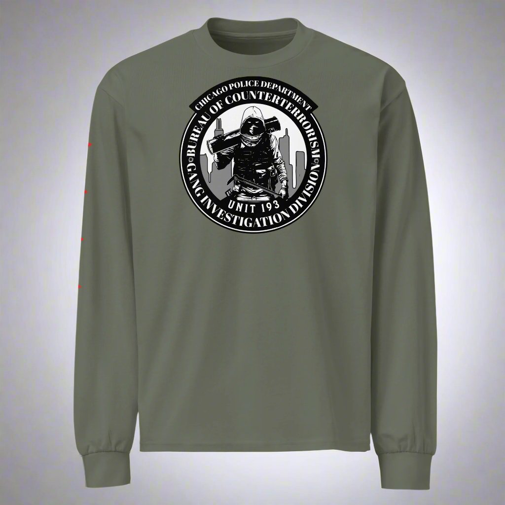 Unit 193 - Chicago Police Department - CPD BCT GID Heavy Weight Long Sleeve T-Shirt (Front Image)