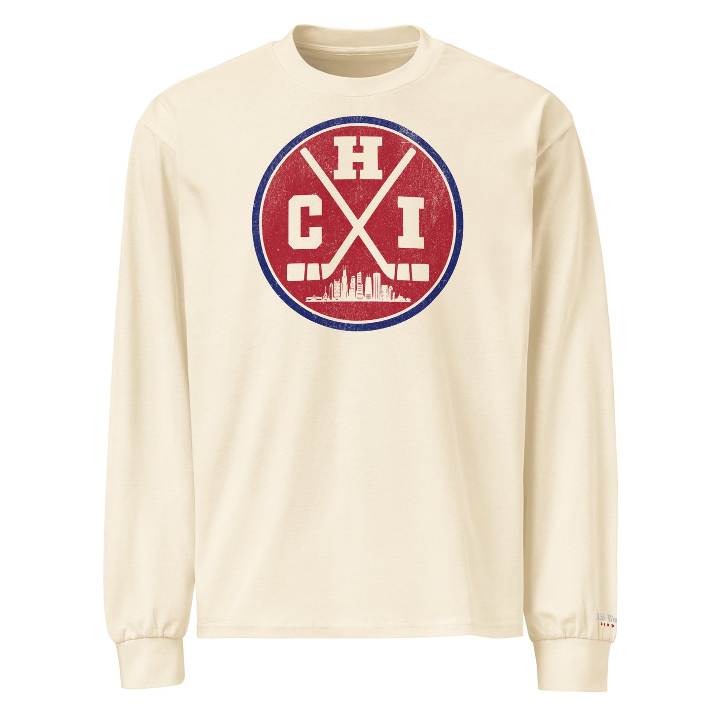 Chicago Hockey Heavy Weight Long Sleeve T-Shirt by Alpha Hockey Club