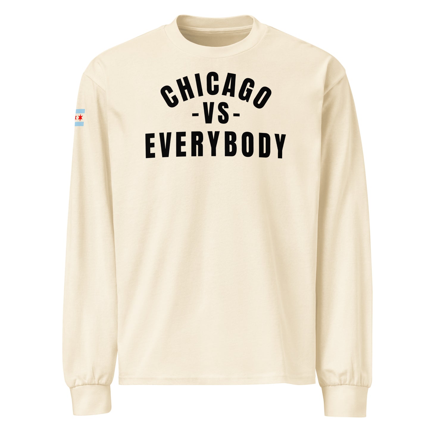 "Chicago Vs Everybody" Heavy Weight Long Sleeve T-Shirt by Alpha Wear