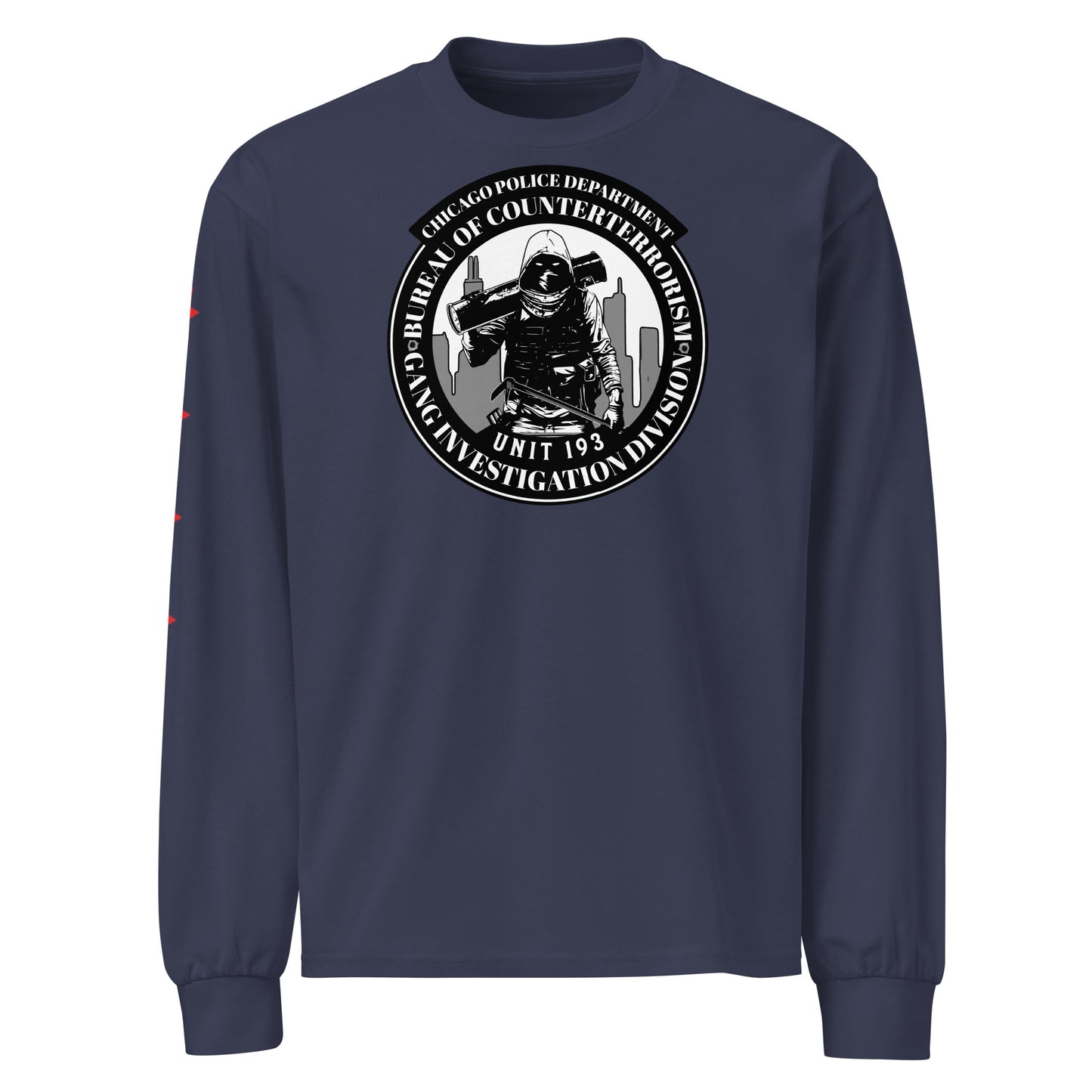 Unit 193 - Chicago Police Department - CPD BCT GID Heavy Weight Long Sleeve T-Shirt (Front Image)