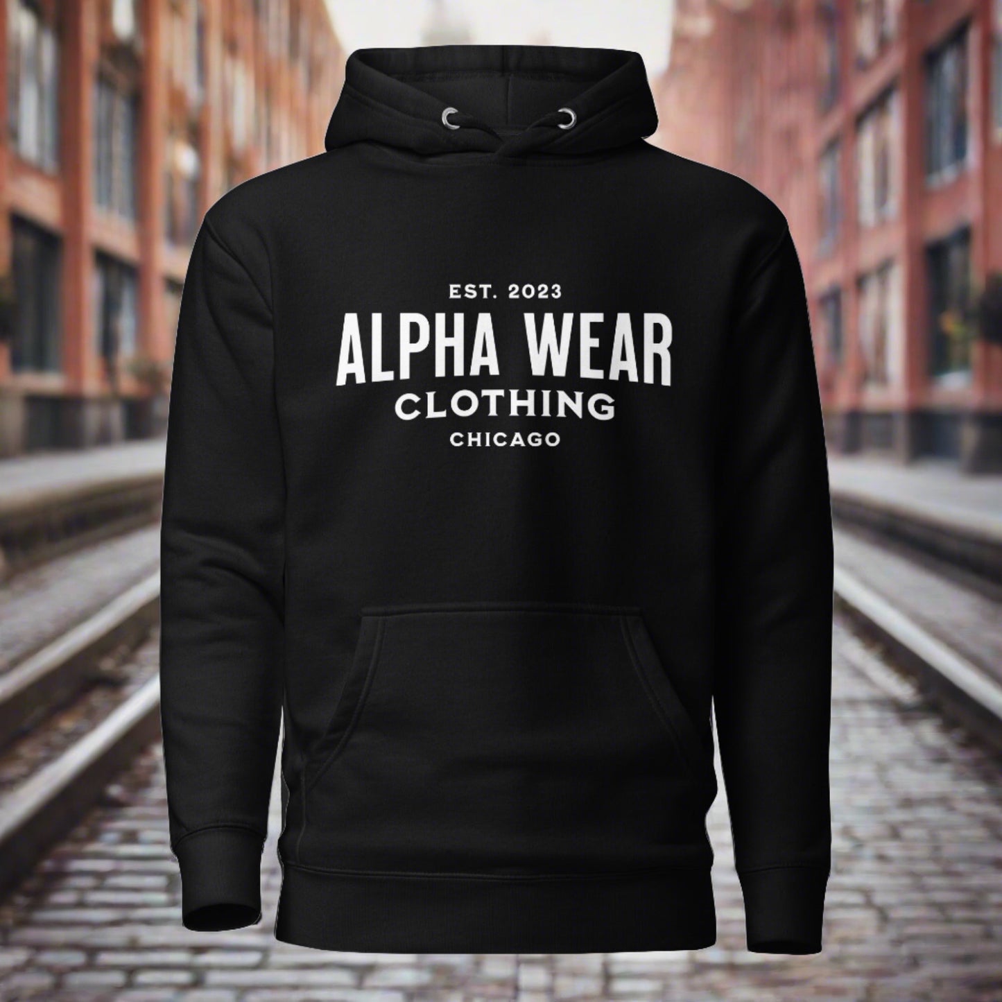 Alpha Wear Clothing Classic Logo Hoodie - Premium Quality Comfort Fit Hooded Sweatshirt for Everyday Wear