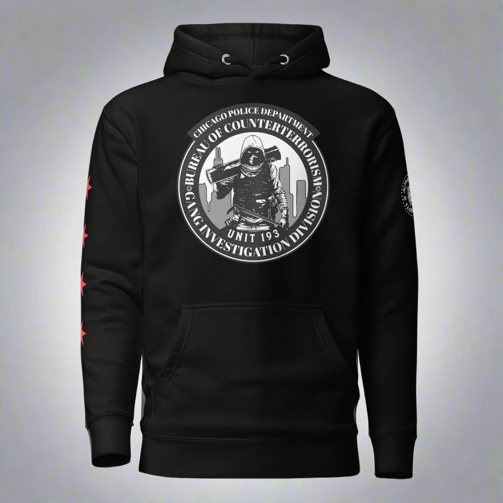 Unit 193 - Chicago Police Department - CPD BCT GID Hoodie Hoody Sweatshirt (Front Image)