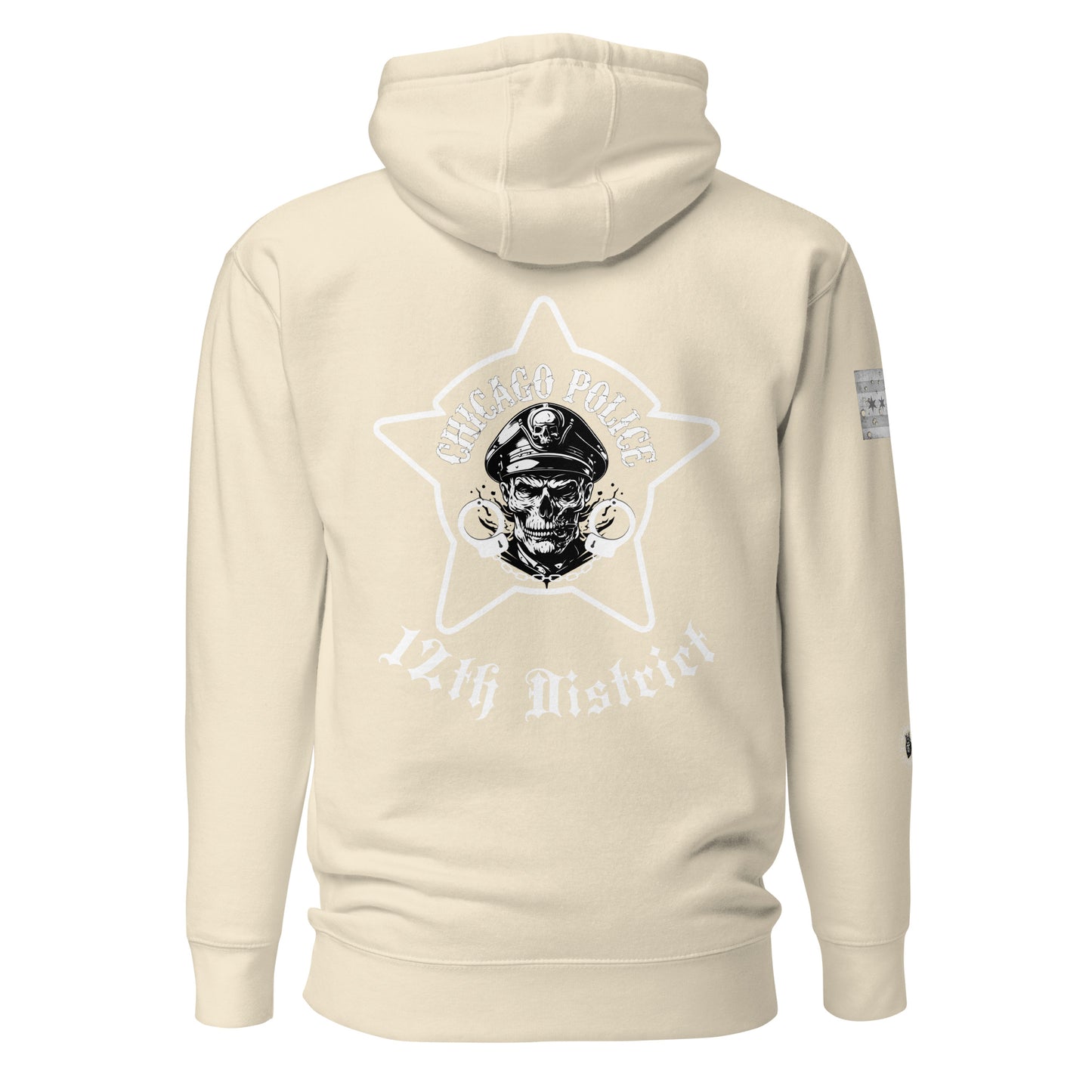 District 012 - Near West: Chicago Police CPD Biker Inspired Hoodie by Alpha Wear