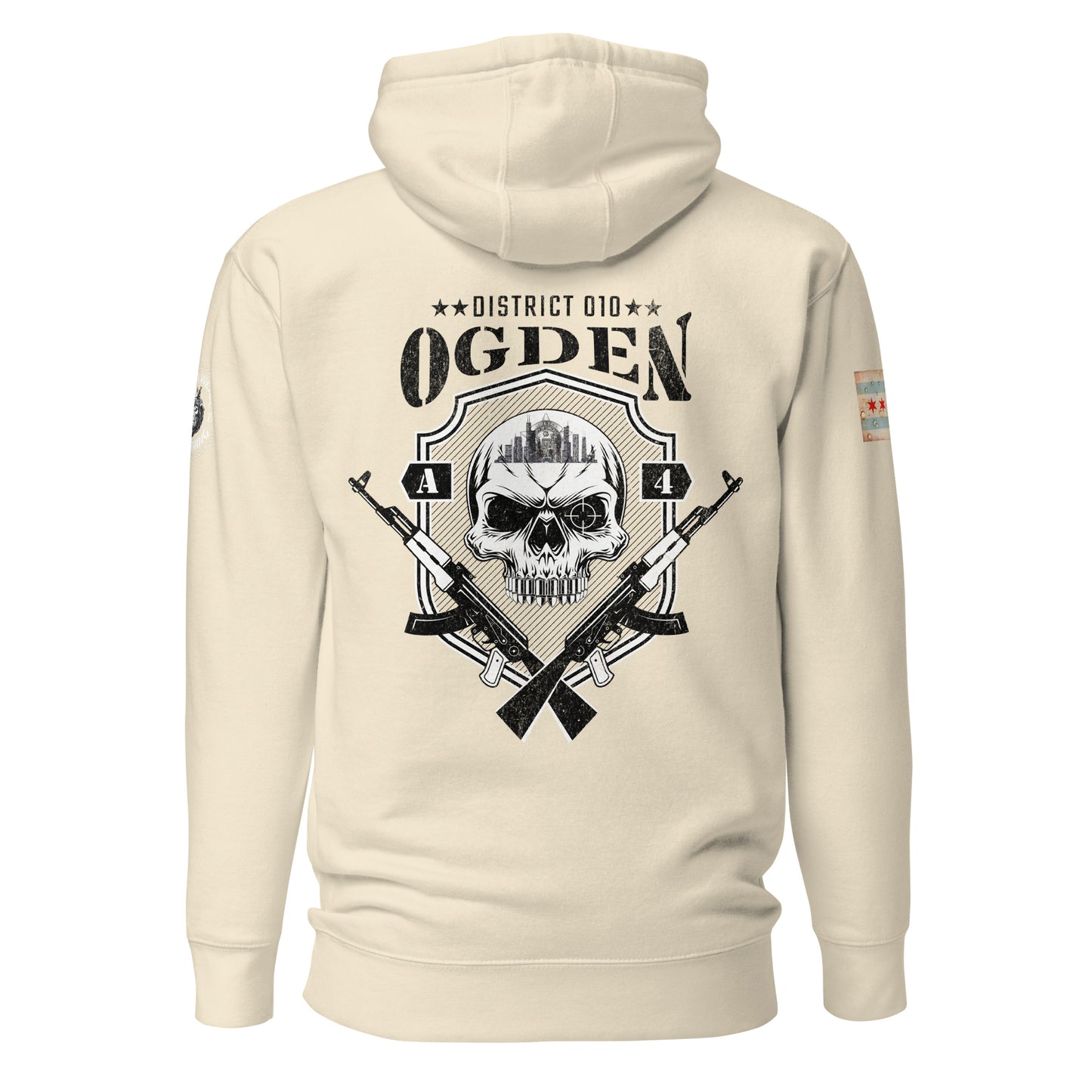 District 010 - Chicago Police 010th District Ogden “Sniper Skull” Hoodie by Alpha Wear